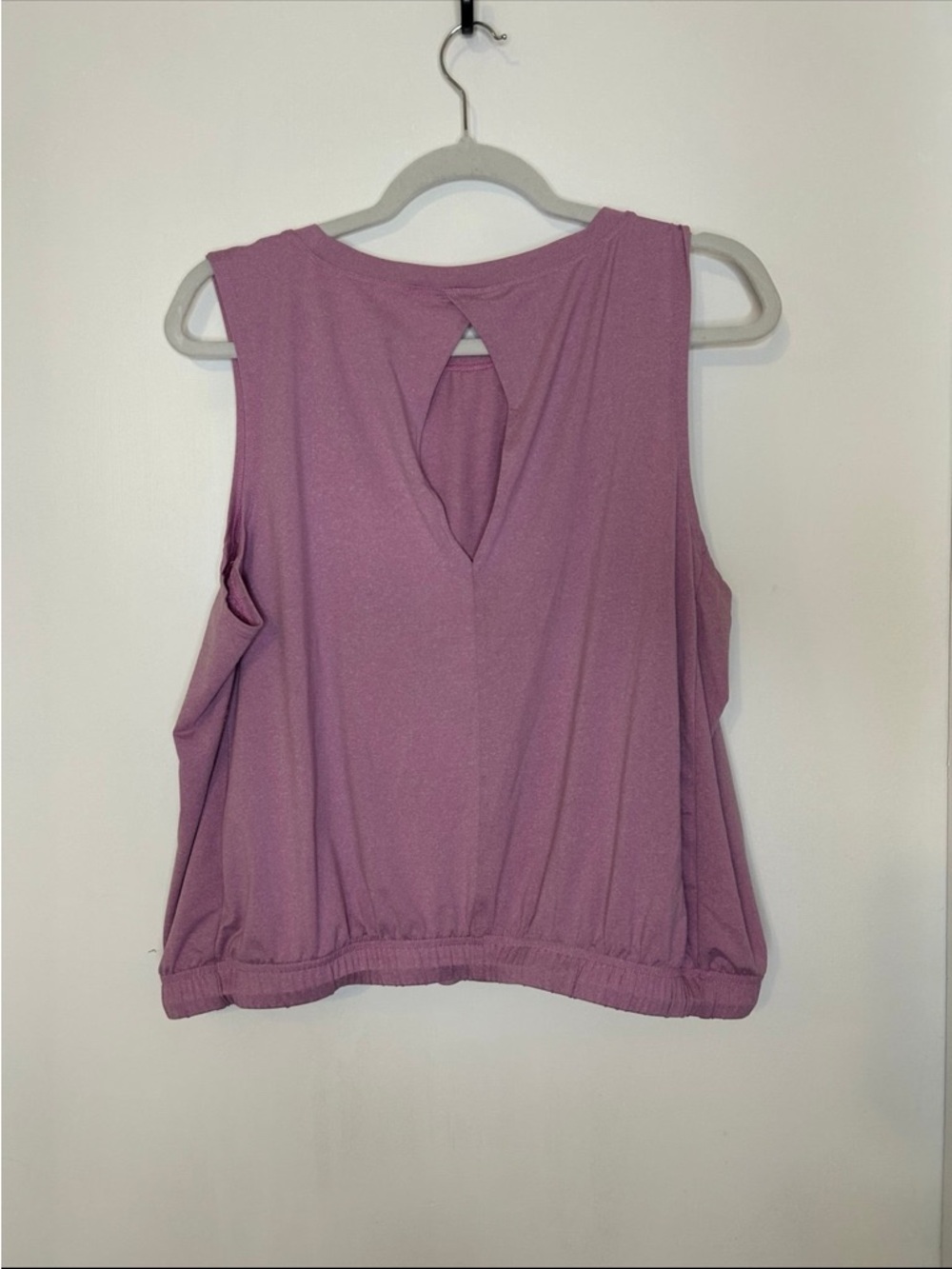 Sleeveless Keyhole Active Wear Tank Top - Dusty Mauve XL